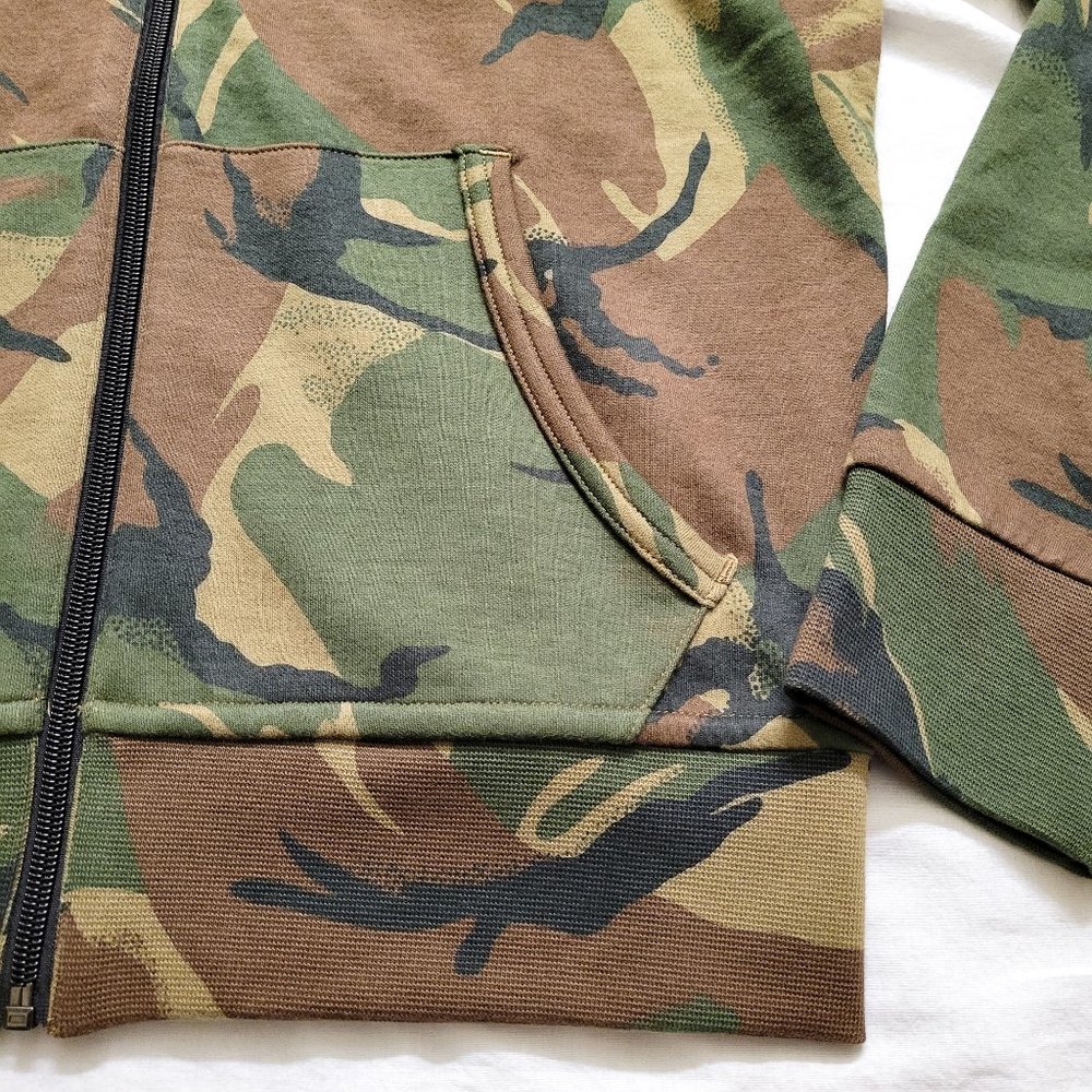 Polo Camouflage Camo Double Knit Fleece Hoodie Jacket Brown RL Green Black - Picture 6 of 14